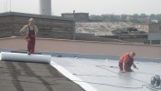 Hydroizolace ploché střechy mPVC, Chemička Přerov